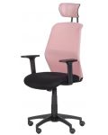 Ергономичен стол Carmen - 7535, розов/черен - 3t