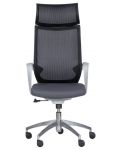 Ергономичен стол Carmen - 7576, сив/черен - 1t