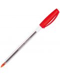 Химикалка Faber-Castell - 032 M, червена - 1t