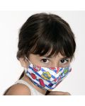 Детска предпазна маска - Fun, двуслойна, с метален стек, 6-12 години - 1t