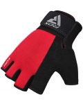 Фитнес ръкавици RDX - W1 Half+,  червени/черни - 5t
