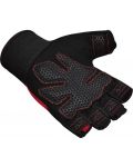 Фитнес ръкавици RDX - W1 Half,  червени/черни - 4t