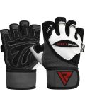 Фитнес ръкавици RDX - L1, размер L, бели/черни - 1t