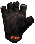 Фитнес ръкавици RDX - Sumblimation F6 , черни/оранжеви - 2t