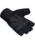 Фитнес ръкавици RDX - W1 Half+,  сини/черни - 6t