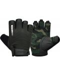 Фитнес ръкавици RDX - T2 Half,  черни/зелени - 1t