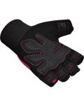 Фитнес ръкавици RDX - W1 Half,  розови/черни - 4t