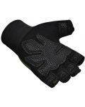 Фитнес ръкавици RDX - W1 Half+,  зелени/черни - 7t