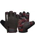 Фитнес ръкавици RDX - T2 Half,  черни/червени - 1t