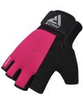 Фитнес ръкавици RDX - W1 Half+ , розови/черни - 5t