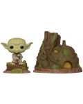 Фигура Funko POP! Town: Star Wars - Dagobah Yoda with Hut (Bobble-Head), 15 cm,  #11 - 1t