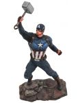 Статуетка Diamond Select Marvel: Avengers - Captain America with Mjolnir, 23 cm - 2t