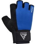 Фитнес ръкавици RDX - W1 Half+,  сини/черни - 3t