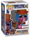 Фигура Funko POP! Disney: The Muppets Christmas Carol - Charles Dickens with Rizzo (Flocked) (Amazon Exclusive) #1456 - 2t