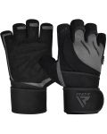Фитнес ръкавици RDX - Micro Plus,  сиви/черни - 1t