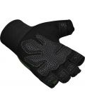 Фитнес ръкавици RDX - W1 Half,  зелени/черни - 5t