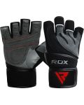 Фитнес ръкавици RDX - L4, размер L, сиви/черни - 1t