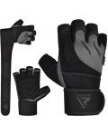 Фитнес ръкавици RDX - Micro Plus,  сиви/черни - 2t