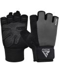 Фитнес ръкавици RDX - W1 Half+,  сиви/черни - 1t