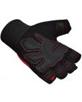 Фитнес ръкавици RDX - W1 Half+,  червени/черни - 7t