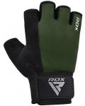 Фитнес ръкавици RDX - W1 Half+,  зелени/черни - 3t