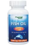 Fish Oil Omega 3, 1000 mg, 60 софтгел капсули, Phyto Wave - 1t