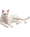 Фигурка Mojo Animal Planet - Котка, бяла, легнала - 1t
