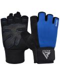 Фитнес ръкавици RDX - W1 Half+,  сини/черни - 1t