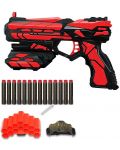 Детска играчка Ocie Red Guns - Пистолет, с 14 меки стрели и два вида държачи - 2t