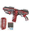 Детска играчка Ocie Red Guns - Автоматичен бластер, с 40 стрелии и патрондаш - 2t