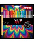 Флумастери Stabilo Arty - Pen 68, 24 цвята - 1t