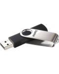 Флаш памет Hama - Rotate, 32GB, USB 2.0, сива/черна - 3t