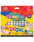 Флумастери Colorino - Zig Zag, 10 цвята - 1t