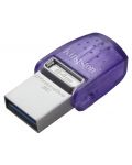 Флаш памет Kingston - DT microDuo 3C, 64GB, USB-A/C, лилава - 2t
