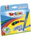 Флумастери Toy Color - Jumbo, 12 цвята - 1t