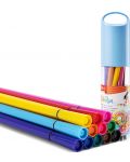 Флумастери Deli Colorun - EC156-12, 12 цвята, в тубус - 1t