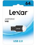 Флаш памет Lexar - Jumpdrive V40, 64GB, USB 2.0 - 3t