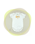 Памучно боди с къс ръкав For Babies - Папионка, 68 cm, 3-6 месеца - 1t