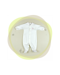 Бебешко гащеризонче с предно закопчаване For Babies - Розово зайче, 1-3 месеца - 1t