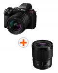 Фотоапарат Panasonic - Lumix S5 II, S 20-60mm, f/3.5-5.6, Black + Обектив Panasonic - Lumix S, 35mm, f/1.8 - 1t