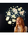 Фосфоресциращи стикери Brainstorm Glow - Звезди и еднорози, 43 броя - 3t