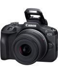 Фотоапарат Canon - EOS R100, RF-S 18-45mm, f/4.5-6.3 IS STM, Black + Обектив Canon - RF, 15-30mm, f/4.5-6.3 IS STM - 10t
