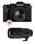 Фотоапарат Fujifilm - X-T5, 18-55mm, Black + Обектив Fujinon XF 100-400mm F/4.5-5.6 R LM OIS WR - 1t