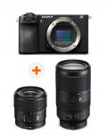 Фотоапарат Sony - Alpha A6700, Black + Обектив Sony - E, 15mm, f/1.4 G + Обектив Sony - E, 70-350mm, f/4.5-6.3 G OSS - 1t