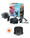 Фотоапарат Canon - EOS R50 Content Creator Kit, Black + Обектив Canon - RF-S, 10-18mm, f/4.5-6.3, IS STM - 1t