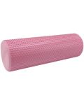 Фоумролер за пилатес и йога Maxima - С повърхност на пъпчици, 45 х 15 cm, розов - 1t