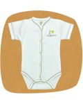 Боди с предно закопчаване къс ръкав For Babies - Organic, 6-12 месеца - 1t