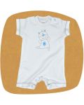 Бебешко гащеризонче с къс ръкав For Babies - Мече, 3-6 месеца - 1t