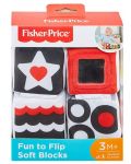 Меки кубчета за игра Fisher Price - Обърни и научи - 2t