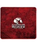 Гейминг подложка за мишка Marvo - G39, L, мека, червена - 1t